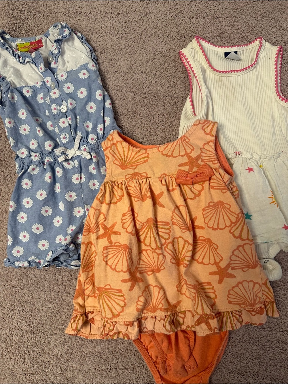 🌼 Girls 18-24M / 24M Romper Dress Bundle Old Navy Penelope Mack Carter’s